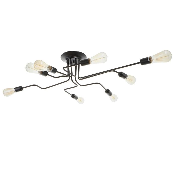 Люстра «Линии» 8×40W E27 черный 107×75×18 см BayerLux - Фото 1