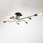 Люстра «Линии» 8×40W E27 черный 107×75×18 см BayerLux - Фото 2