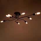 Люстра «Линии» 8×40W E27 черный 107×75×18 см BayerLux - Фото 3