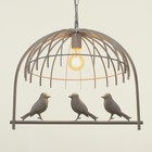 Люстра BayerLux "Птицы" 1x40W E27 белый49x35x35 см - фото 20798896