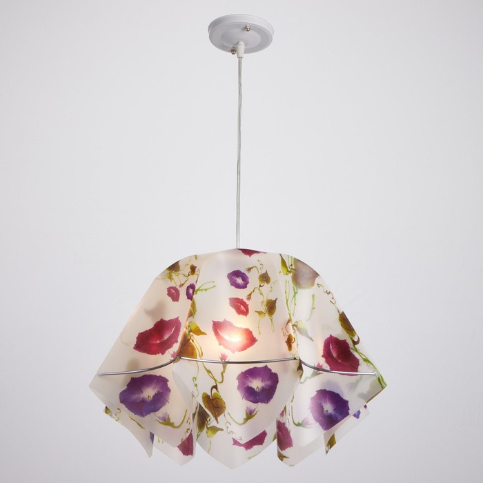 Люстра подвес "Джули" E27 1х60Вт бел./желт./сир. 27х42х100 см - Фото 1