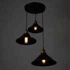 Светильник BayerLux «Грегори» черный 3×40W E27 52×52×92 см - Фото 3