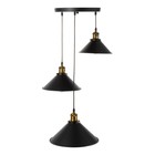 Светильник BayerLux «Грегори» черный 3×40W E27 52×52×92 см - Фото 4