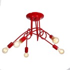 Светильник "Узел" красный 5x40W E27 85x85x40 см - Фото 2