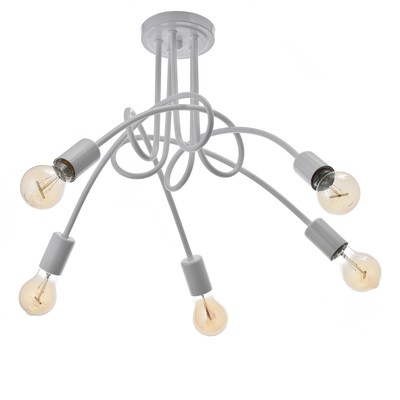 Светильник «Узел» белый 5×40W E27 54×54×40 см