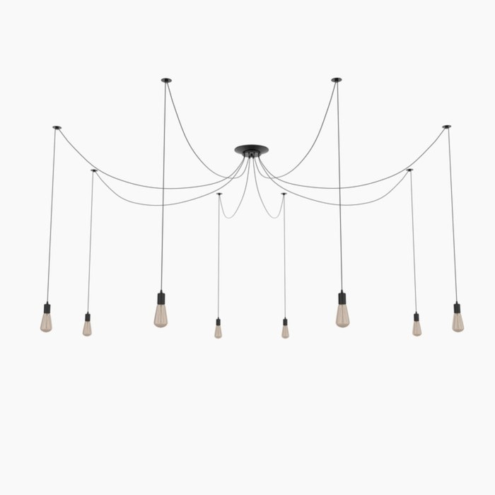 Светильник BayerLux «Паук», чёрный, 8×40W, E27, 80×80×90 см - Фото 1