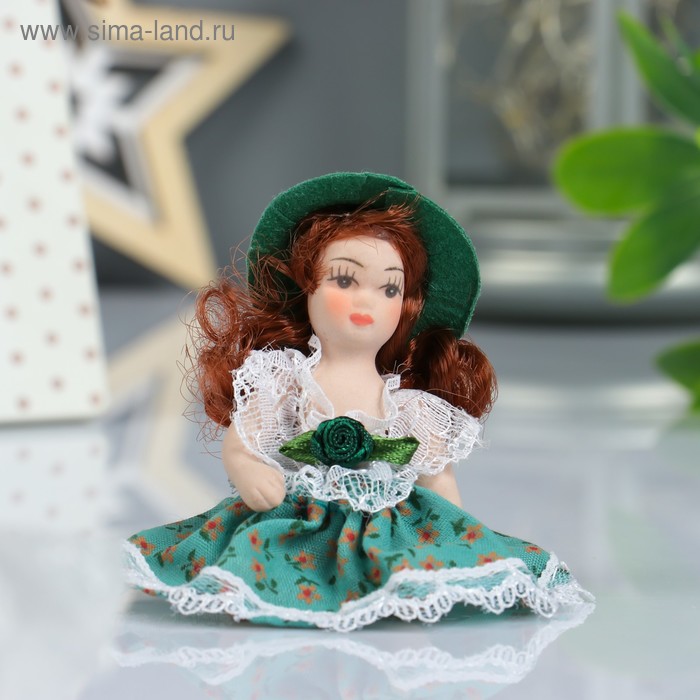 Кукла коллекционная керамика "Малышка в летнем платьице" 9 см МИКС - Фото 1