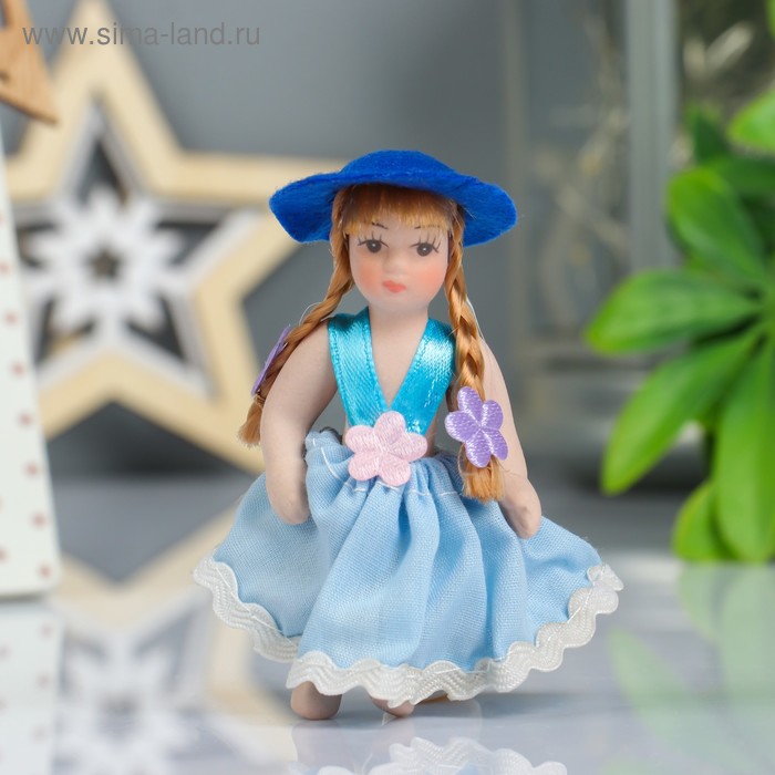 Кукла коллекционная керамика "Малышка в сарафанчике" 9 см МИКС - Фото 1