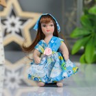 Кукла коллекционная керамика "Малышка в платье с белым передничком" 9 см МИКС - Фото 2