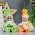 Кукла коллекционная керамика "Малышка в комбинезоне и шарфике" 9 см МИКС - Фото 5