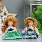 Кукла коллекционная керамика "Малышка в соломенной шляпке" 9 см МИКС - Фото 5