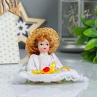 Кукла коллекционная керамика "Малышка в светлом платье с оборочками" 10,5 см МИКС - Фото 1