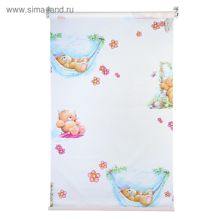 Штора рулонная «Мишки», 90×200 см (с учётом креплений 3,5 см) - Фото 1