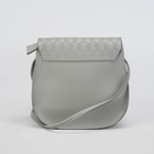 Сумка женская, отдел на молнии, регулируемый ремень, цвет серый - Фото 3