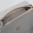 Сумка женская, отдел на молнии, регулируемый ремень, цвет серый - Фото 5