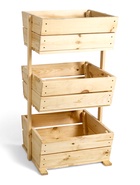 Стеллаж деревянный, 3 ящика 100×54×50 см, «Добропаровъ» - Фото 1