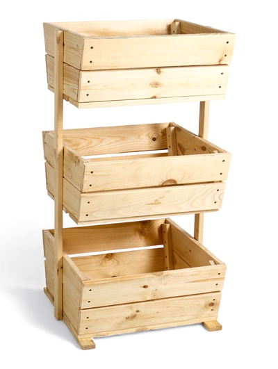 Стеллаж деревянный, 3 ящика 100×54×50 см, «Добропаровъ»