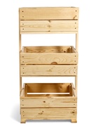 Стеллаж деревянный, 3 ящика 100×54×50 см, «Добропаровъ» - Фото 2