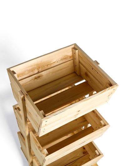 Стеллаж деревянный, 3 ящика 100×54×50 см, «Добропаровъ»