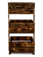 Стеллаж деревянный, 3 ящика 100×54×50 см, обожжённый, «Добропаровъ» - Фото 2