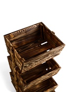 Стеллаж деревянный, 3 ящика 100×54×50 см, обожжённый, «Добропаровъ» - Фото 4