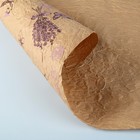 Бумага жатая "Лаванда", сирень-крем-коричневый, 0,7 х 4,5 м - Фото 3