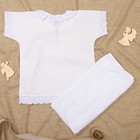 Набор крестильный для мальчика (рубашка,полотенце), рост 68-74 см, цвет белый К5_М - Фото 2