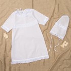 Набор крестильный для девочки (рубашка, косынка), рост 68-74 см, цвет белый К6_М - Фото 1