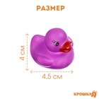 Набор резиновых игрушек для ванны «Уточки», 5 см, с пищалкой, в наборе 6 шт - Фото 3