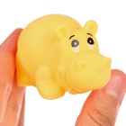 Резиновые игрушки для ванны Крошка Я «Мыльница: Бегемотики», 12 см, с пищалкой, в наборе 4 шт. - Фото 3