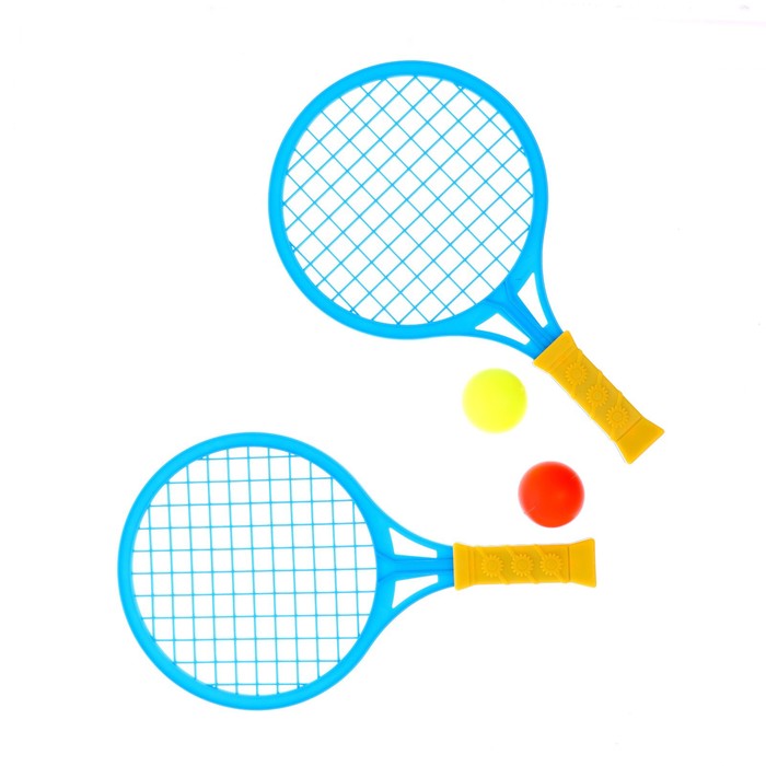 Набор ракеток «Крутой теннис», 2 ракетки, 2 шарика, цвет МИКС - фото 1884834097