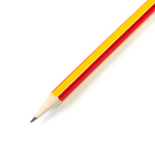 Карандаш чернографитный с ластиком, HB, корпус шестигранный, «Полоски», жёлто-оранжевый - Фото 3