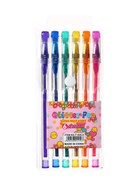 Набор гелевых ручек, 6 цветов, металлик, с блёстками, узел 0.8 мм, в блистере на кнопке - Фото 5