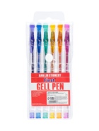 Набор гелевых ручек, 6 цветов, металлик, с блёстками, узел 0.8 мм, в блистере на кнопке - Фото 6