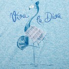 Пижама женская (майка, шорты) Фламинго-2 цвет голубой, р-р 48 - Фото 4