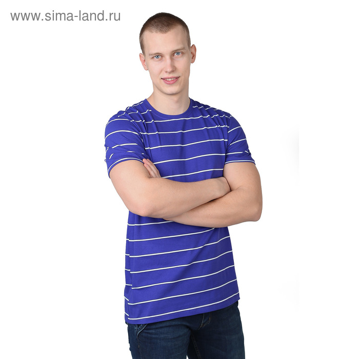 Футболка мужская М-5001 цвет синий рояль, р-р 56 - Фото 1
