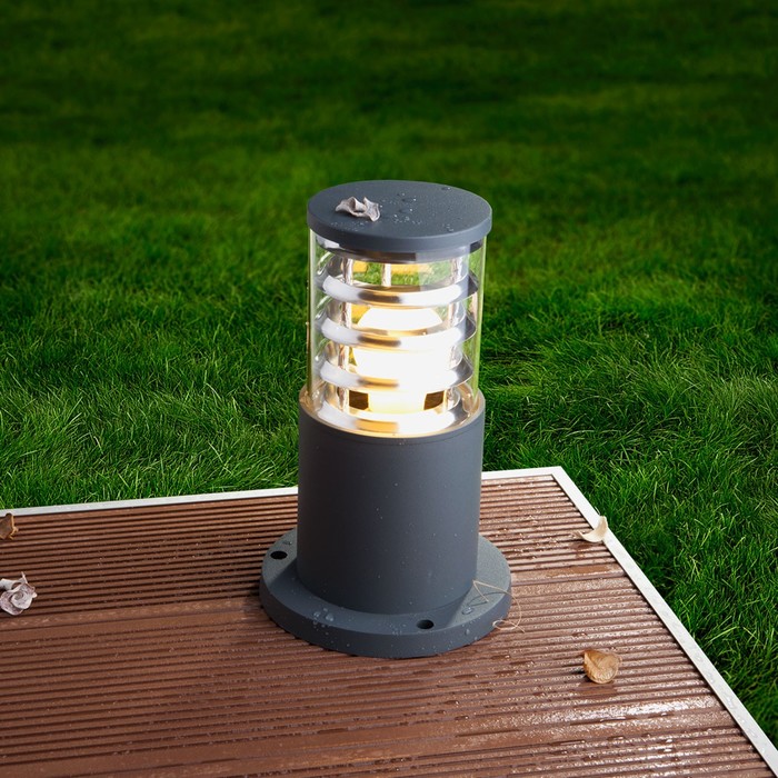Светильник Elektrostandard садово-парковый, 60Вт, E27, IP54, на основании, Techno 1508 серый - фото 1884834201
