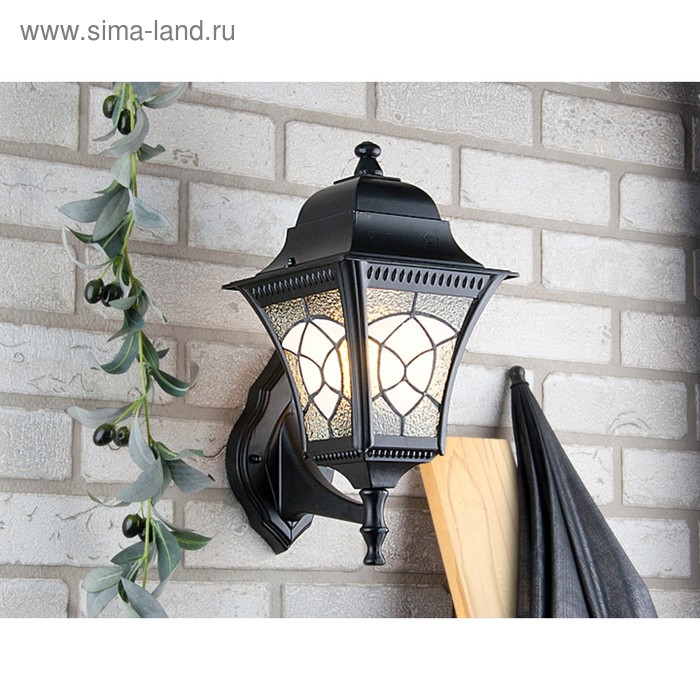 Светильник Elektrostandard садово-парковый, 60Вт, E27, IP44, настенный, Altair черный - Фото 1