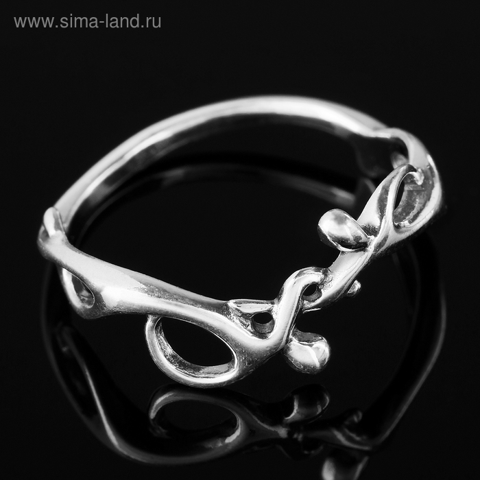 Кольцо "Человечки", размер 17, цвет черненое серебро - Фото 1