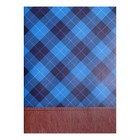 Тетрадь А4, 96 листов в клетку Calligrata "Синяя шотландка", обложка мелованный картон, блок №2, белизна 75% (серые листы) - Фото 2