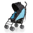 Детская  прогулочная коляска 3D Flip, чёрный/голубой - Фото 1