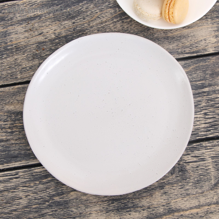 Тарелка керамическая десертная Доляна «Космос», d=19 см, цвет белый - Фото 1