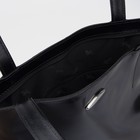Сумка женская, отдел на молнии, наружный карман, цвет чёрный - Фото 3