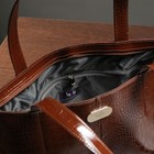 Сумка женская, отдел на молнии, наружный карман, цвет коричневый - Фото 3