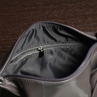 Сумка женская на молнии, 1 отдел, наружный карман, длинный ремень, цвет тёмно-серый - Фото 3