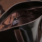 Сумка женская на молнии, 1 отдел, наружный карман, цвет коричневый - Фото 3
