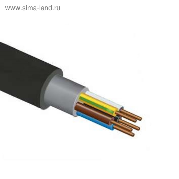 Кабель "Кабэкс", ВВГнг(А)-LS, 4х1.5 мм2, бухта 5 м, черный - Фото 1