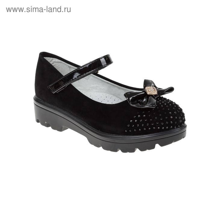 Туфли школьные для девочки SC-21458 (чёрный) (р. 32) - Фото 1
