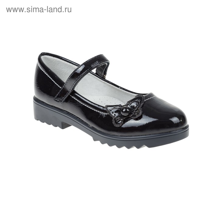 Туфли школьные для девочки SC-21459 (чёрный) (р. 32) - Фото 1