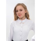 Блузка для девочки+цепочка, рост 134 см, цвет белый  2В38-1 - Фото 2